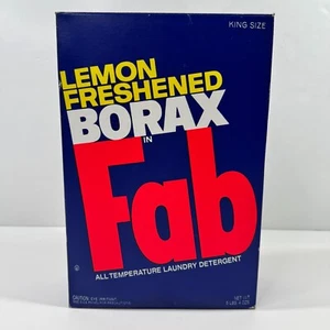 Vintage Fab Laundry Detergent Lemon Freshened Borax King Size 5lbs New - Picture 1 of 6