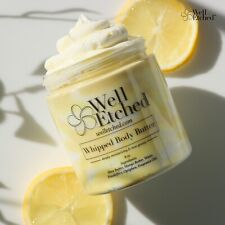 Lemon Whipped Body Butter 8oz Shea & Mango Hand Crafted Natural Moisturizer 