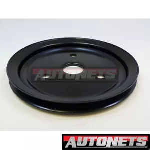 SBC Chevy 283-350 Black Steel SWP Single 1 Groove Crankshaft Lower Pulley 55-68 - Picture 1 of 2