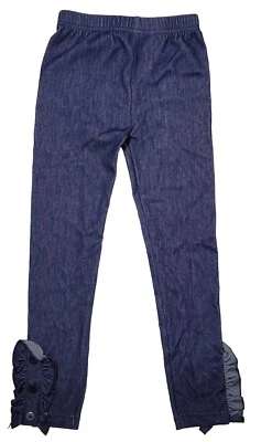 Pantalones Boutique Niñas Talla 5 Puño Suave Diseño Botón Denim Color Marca OFC     Foto 1 de 4
