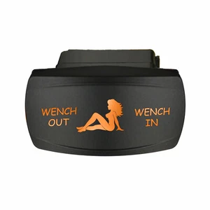 WENCH OUT WENCH IN 6B53SOM Rocker switch 12V horizontal Momentary LED amber type - Imagen 1 de 7