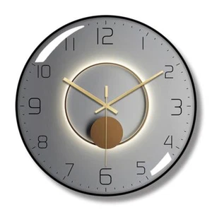 Nordic quartz wall clock silent ultrathin fashion PVC frame Scan movement - Picture 1 of 8