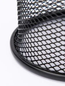 Black Pen Holder Cup for Desk, Black Wire Mesh Pencil Cup Holder for Desk Office - Picture 1 of 4