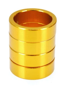 Bicycle MINI BMX ROAD MTB headset spacers 1" threadless (SET of 4) 10mm - GOLD - Picture 1 of 1