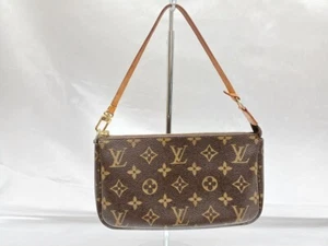 Auth Louis Vuitton M40712 Pochette Accessoire Monogram Handbag Brown LV F/S - Picture 1 of 17