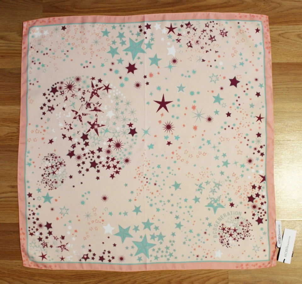 Nueva bufanda bandana cuadrada BCBGeneration Starburst 24" nueva con etiquetas #BC727 Foto 1 de 1