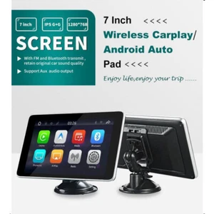 7.5" Touch Screen Car Portable Stereo Media Unit Wireless CarPlay Android Auto - Picture 1 of 11
