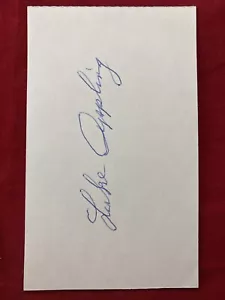 Carta indice 3x5 autografata Luke Appling firmata con penna inchiostro blu Chicago White Sox - Foto 1 di 3