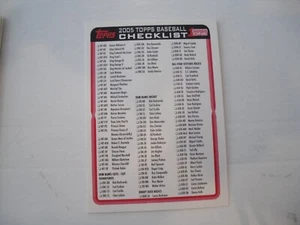Topps 2005. Lista di controllo serie 1. #3 DI 3 - Foto 1 di 2