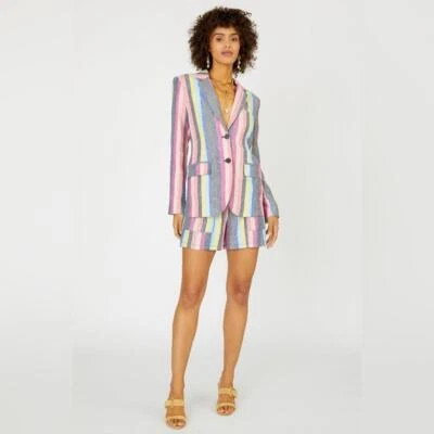 Blazer Current Air a Rayas - Mezcla de Lino - ¡Rayas Arco Iris! Foto 1 de 4