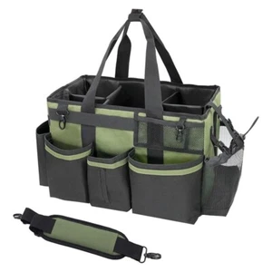 Cleaning Caddy Bag with spray bottle & Towls,Shoulder strap & waist belt.Green - Picture 1 of 13