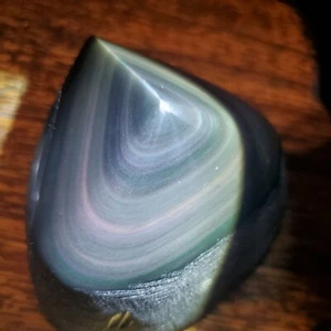 Rainbow Obsidian Polished and Rough Stone 2.68in x 2.49in x 1.63in, 172g - Picture 1 of 12