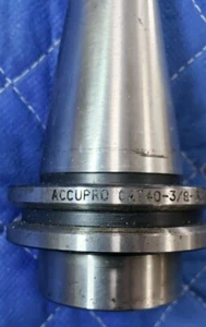 CLEAN! Accupro CAT40 Cat 40 Tool Holder CNC 3/8” End Mill CAT40-3/8-35 - Picture 1 of 3