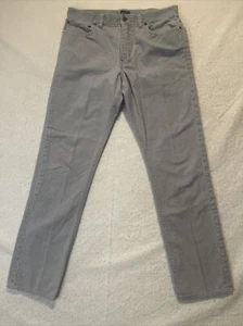 J Crew Pants Gray Chino Flat Front Corduroy Straight Leg Sutton 32x30 Boho - Picture 1 of 16