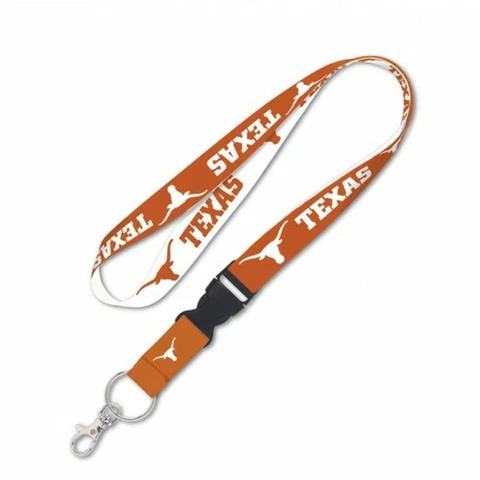Texas Longhorns Lanyard with Detachable Buckle [NEW] NCAA Key ID Badge Key Ring Cover