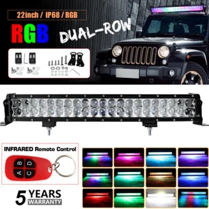 22" BARRA DE LUZ LED COMBO RGB Halo Cambio de Color Persecución Estroboscópico Control Remoto 20 - Imagen 1 de 12