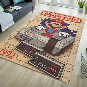 Arcade rug, gamer rug, game room rug, arcade room rug, puzzle rug - Picture 1 of 9