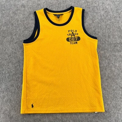 Polo Ralph Lauren Jersey Shirt Youth L 14-16 Yellow Breathable Sport Sleeveless - Image 1 of 4