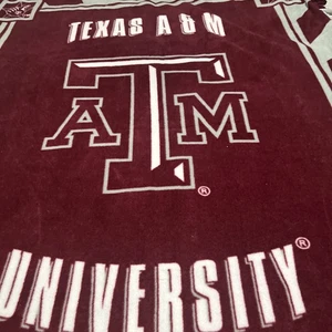 Handmade Texas A & M Aggies Football Tie Fleece Blanket 43" X 53" - Picture 1 of 7
