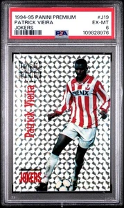 1994-95 Panini Premium Patrick Vieira Jokers PSA 6 EXMT #J19 pop 8 - Picture 1 of 2