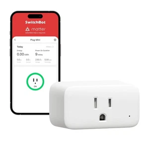 【2025 New】 SwitchBot Smart Plug Mini 15A(1 Pack), Energy Monitor, Smart Home ... - Picture 1 of 7