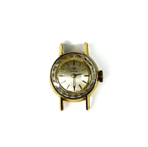 LADIES OMEGA 17 JEWEL FACETED CRYSTAL 1965 GOLD PLATED WATCH - Picture 1 of 9