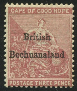 Bechuanalandia 1885-87 QV 3d. pale claret SG 2, como nuevo con bisagras MH VF - Imagen 1 de 2