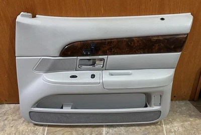 2003-2011 Grand Marquis / Crown Vic Front FR Door Panel OEM Flint Gray Woodgrain - Image 1 of 4
