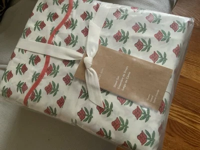 West Elm Begonia Apricot Brandy Queen Sheet Set- New Unsealed - Image 1 of 4