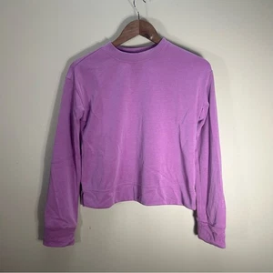 Athleta Seasoft Crewneck Sweatshirt helllila Pullover Gr. XXS Oversized - Bild 1 von 9