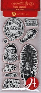 Graphic45 ST. NICHOLAS #1 (9) SELLOS ADHESIVOS tarjetas álbumes de recortes - Imagen 1 de 2