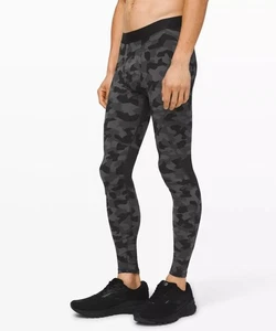 Lululemon Surge Tight 28" Nulux schwarz grau Camouflage Laufen M5946S Herren XL - Bild 1 von 12