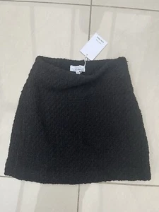 & other stories Paris atelier black A Line textured mini skirt XS UK 4-6 BNWT - Picture 1 of 10