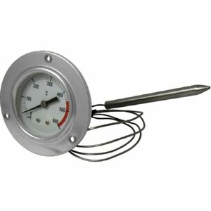 Thermomètre À Four Inox 600 °c Avec Sonde Flexible Et Fixation À Vis