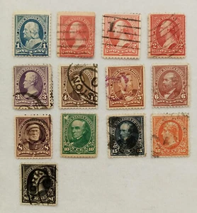 USPS BRIEFMARKEN - Ausgaben von 1895 #'s 264-276 - postfrisch & gebraucht - (S621) - Bild 1 von 2
