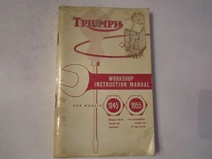1964 TRIUMPH WORKSHOP INSTRUCTION MANUAL - 1945-1955 - SEE PICS - BN-12 - Picture 1 of 7