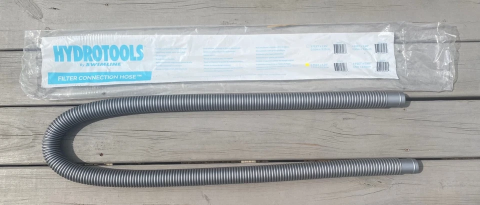 Hidroherramientas~1.25" por 6' ~Plata~Manguera de conexión de filtro~por Swimline~NUEVA Foto 1 de 1