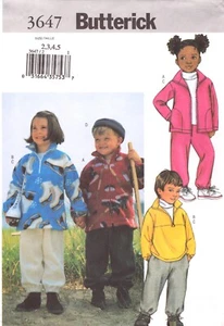 Butterick 6485 ~ Sizes: 2-3-4-5 ~ Cold Weather Boys/Girls' Jacket, Top and Pants - Picture 1 of 7