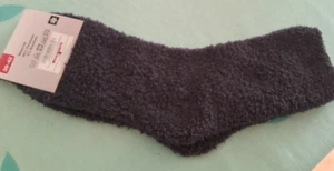 Damen Flauschsocken Kuschelsocken Strümpfe Gr. 39-42 dunkelgrau - Bild 1 von 3