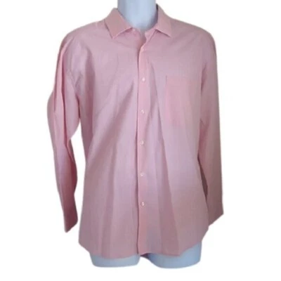 Camisa de vestir Dockers rosa manga larga, 16-16 1/2, 34-35 Foto 1 de 4
