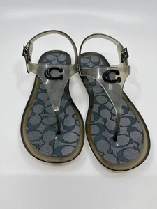 Coach Natalee Clear Jelly Flat Sandals, NEW, size 7 - Picture 1 of 6