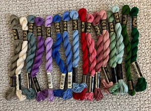 DMC Craft Cotton Perle Thread 16 Skeins Size #5 No Duplicates - Picture 1 of 2