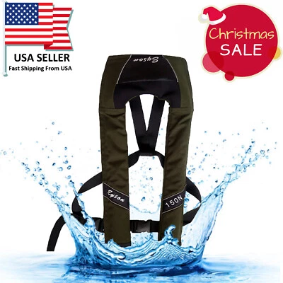 50% off Sales Adult A/M-33 Automatic/Manual Inflatable Life Jacket Lifevest PFD - Image 1 of 4