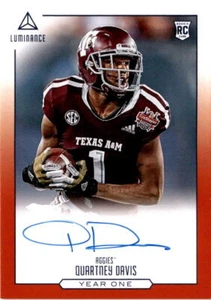 2020 Panini Luminance #YO-QD Quartney Davis Year One Auto Texas A&M Aggies - Picture 1 of 2