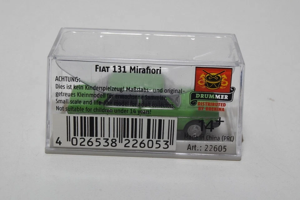 B8 1:87 BREKINA 22605 FIAT 131 MIRAFIORI VERDE MIB - Immagine 1 di 4