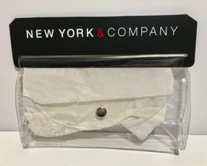 NEU Vinyl New York & Company Kosmetiktasche 6"x3" mit 2" Breite * kompakt mit Druckknopf - Bild 1 von 2