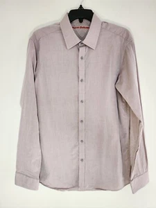 Camisa Talla Grande 16 34-35 Abotonada Colección Informe Púrpura Para Hombre Informal - Imagen 1 de 9