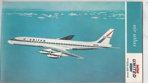 UNITED AIRLINES 1963 AIR ATLAS  BROCHURE AND SYSTEMS MAP - Bild 1 von 3