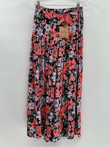 ATL Abel The Label Anthropologie Skirt Maxi Women Small Floral Pink Cottagecore - Picture 1 of 13