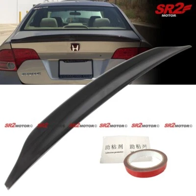 Alerón labial de maletero negro brillante sedán Honda Civic 2006-2011 Foto 1 de 2
